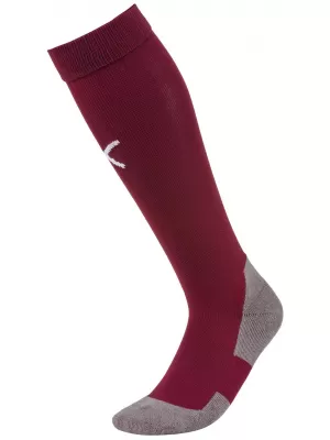 Șosete de fotbal PUMA TEAM LIGA SOCKS CORE 703441_09 CORDOVAN/ CORDOVAN/PUMA WHITE