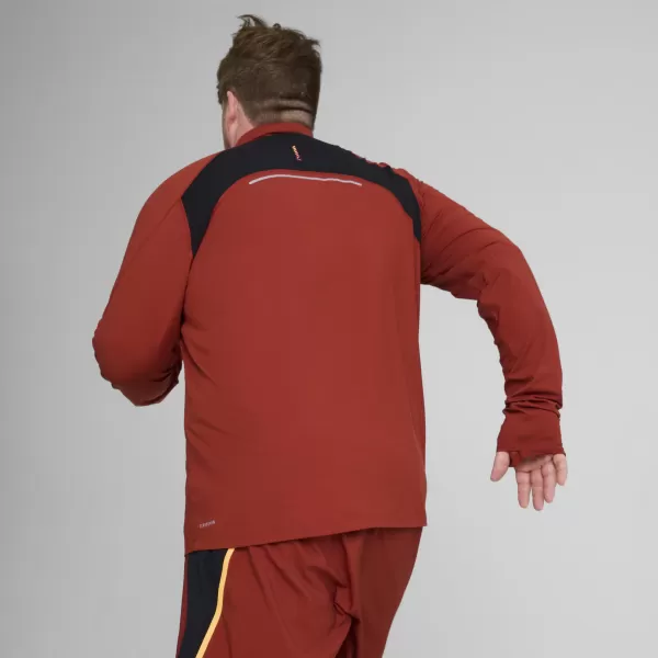  Tricou bărbătesc PUMA RUN CLOUDSPUN 1/4 ZIP 525781_63 MARTE ROȘU 