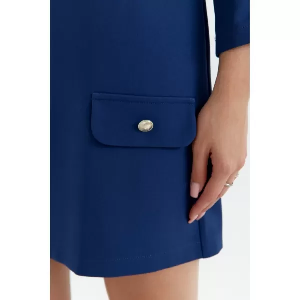  Rochie MAKOVER K148 ALBASTRU MARIN 