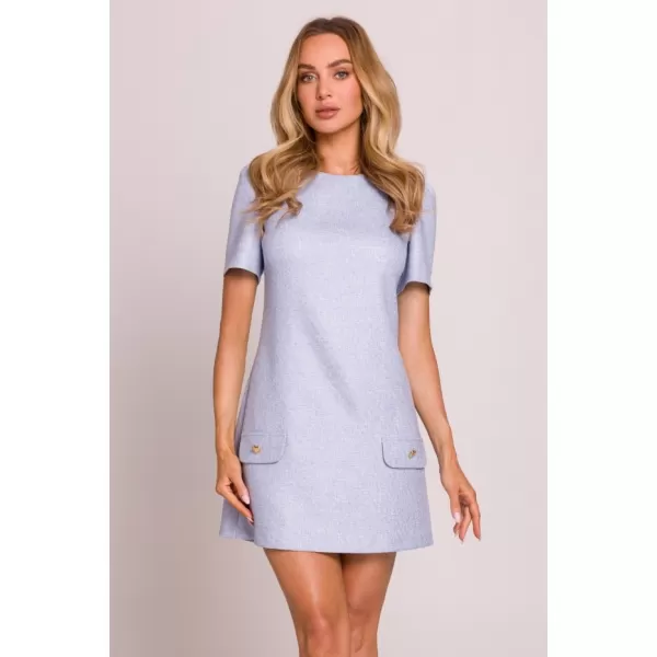  Rochie MOE M855 ALBASTRU DESCHIS 