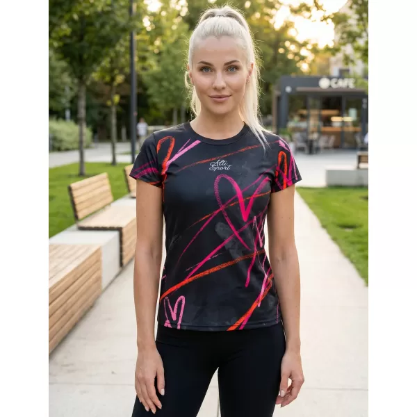  Tricou funcțional premium pentru femei ALTISPORT VOJ/ALW082TR01 NEGRU 