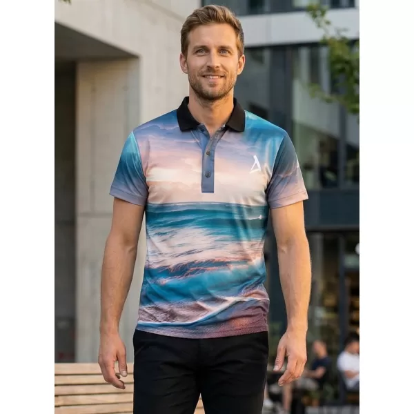  Tricou funcțional pentru bărbați cu guler premium ALTISPORT VOJ/ALM103TR05 MARE 