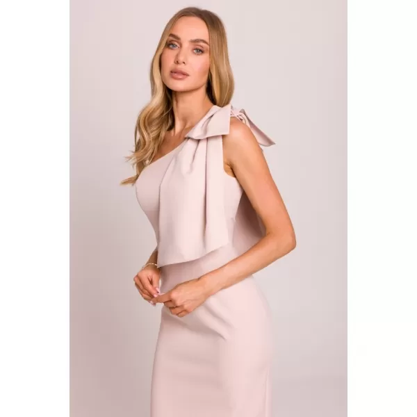  Rochie MOE M847 BEJ DESCHIS 
