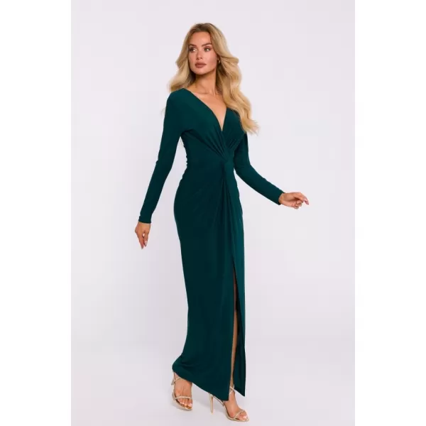  Rochie MOE M840 VERDE STICLA 