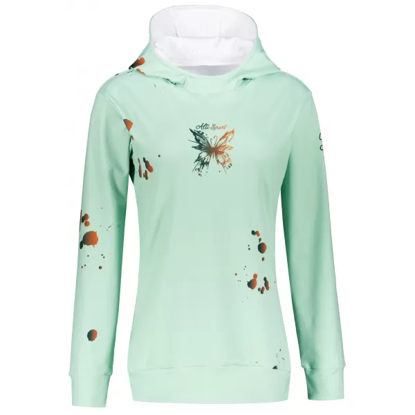  Premium cu hanorac funcțional pentru femei ALTISPORT VOJ/ALW077MI01 VERDE -ORANGE 