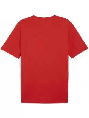 Jersey pentru bărbați PUMA TEAMRISE LOGO JERSEY COTTON 658705_01 PUMA RED/PUMA WHITE