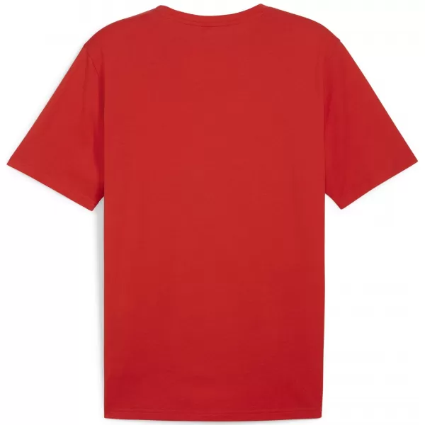  Tricou bărbătesc PUMA TEAMRISE LOGO JERSEY COTTON 658705_01 PUMA RED/PUMA WHITE 