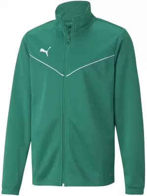 Sacou PUMA TEAMRISE TRG POLY JACKET JR 657393_05 PEPPER GREEN/ PEPPER GREEN/PUMA WHITE