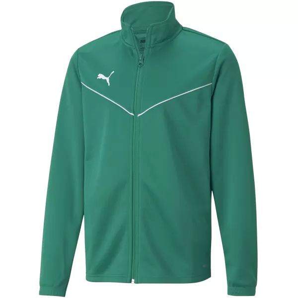  Sacou PUMA TEAMRISE TRG POLY JACKET JR 657393_05 PEPPER GREEN/ PEPPER GREEN/PUMA WHITE 