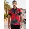 Tricou funcțional pentru bărbați cu guler premium ALTISPORT VOJ/ALM007TR05 ROŞU