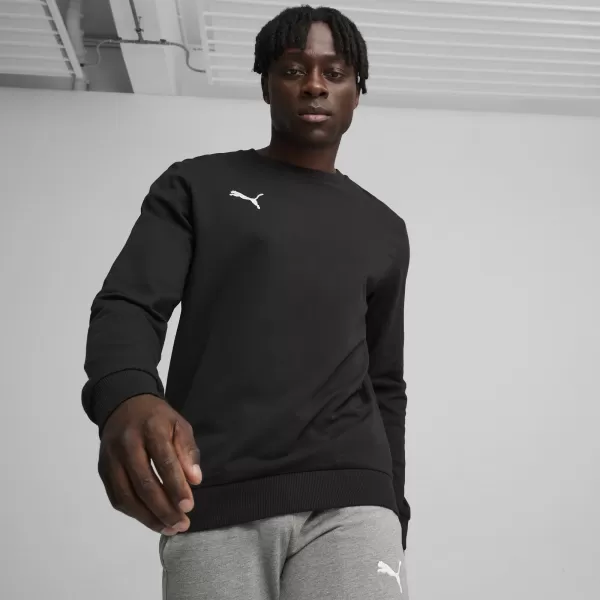  Panoul pentru bărbați PUMA TEAMGOAL CASUALS CREW NECK S 658592_03 PUMA BLACK/PUMA WHITE 
