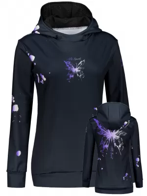 Premium cu hanorac funcțional pentru femei ALTISPORT VOJ/ALW077MI01 NEGRU/VIOLET