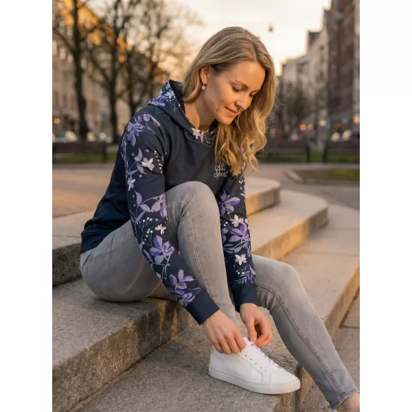  Premium cu hanorac funcțional pentru femei ALTISPORT VOJ/ALW063MI01 NEGRU 