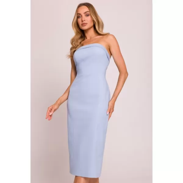  Rochie MOE M843 ALBASTRU DESCHIS 