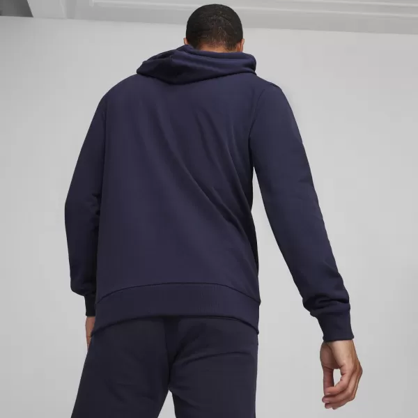  Panoul pentru bărbați PUMA TEAMGOAL CASUALS HOODED JACK 658595_06 PUMA NAVY/PUMA WHITE 