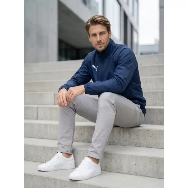  Jachetă bărbătească PUMA TEAMGOAL ALL WEATHER JACKET 659038_06 PUMA NAVY/PUMA WHITE 