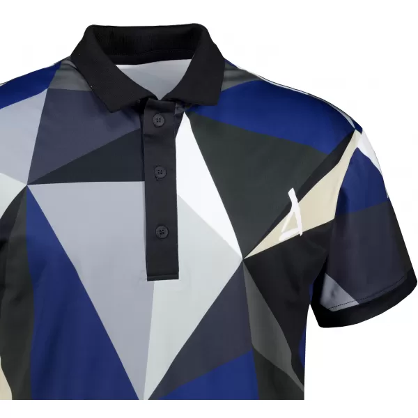  Tricou funcțional pentru bărbați cu guler premium ALTISPORT VOJ/ALM007TR05 ALBASTRU NAVAL/MARO 