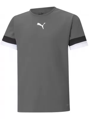 Jersey de fotbal pentru copii PUMA TEAMRISE JERSEY JR 704938_13 PERLĂ AFUMATĂ/NEGRU/ALB