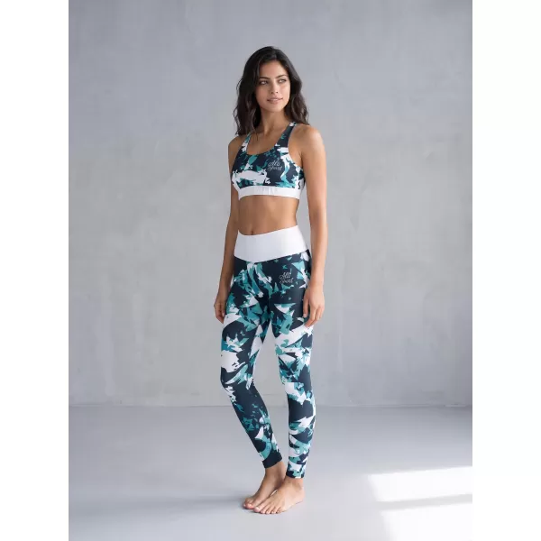  Premium pentru jambiere pentru femei ALTISPORT VOJ/ALW110LEG01 ALBASTRU -ALB 