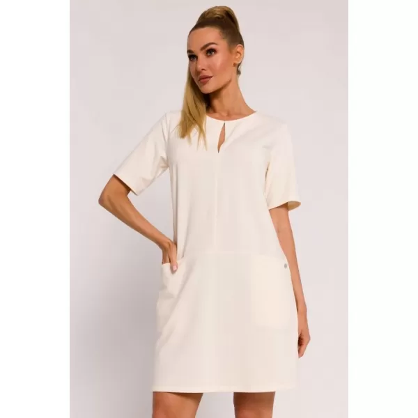  Rochie MOE M788 CREMĂ 