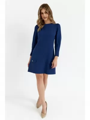 Rochie MAKOVER K148 ALBASTRU MARIN