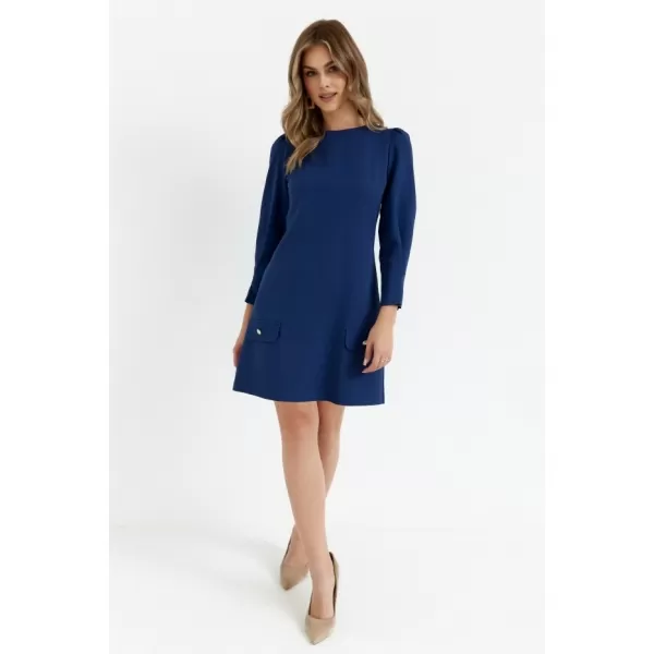  Rochie MAKOVER K148 ALBASTRU MARIN 