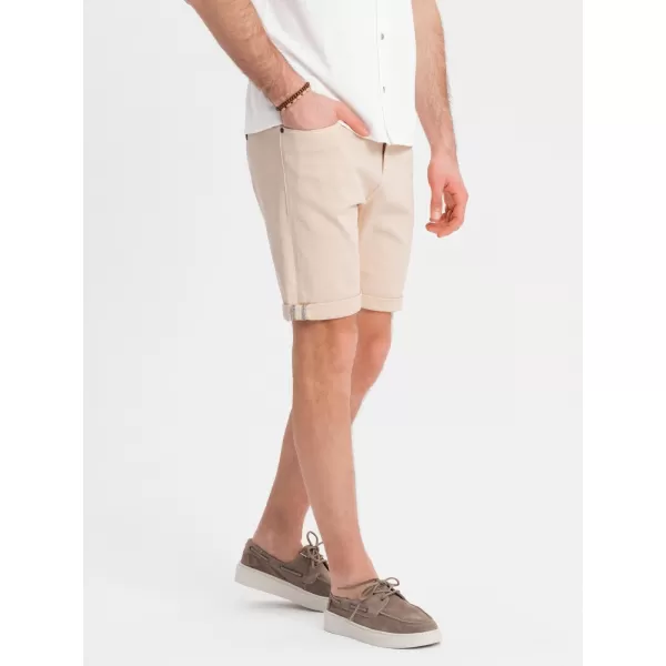  Pantaloni scurţi OMBRE OM-SRDS-0162 CREMĂ 
