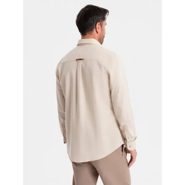  Cămaşă OMBRE OM-SHCS-0134 CREMĂ 