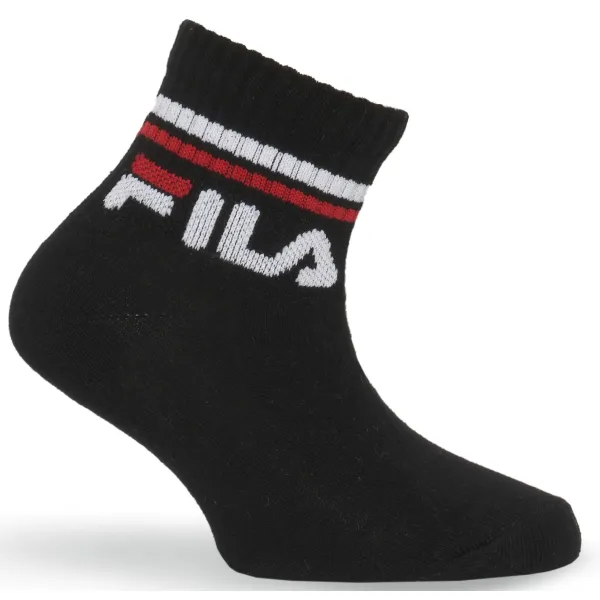  Șosete FILA JUNIOR QUARTE 3-PACK F8338 BLACK 