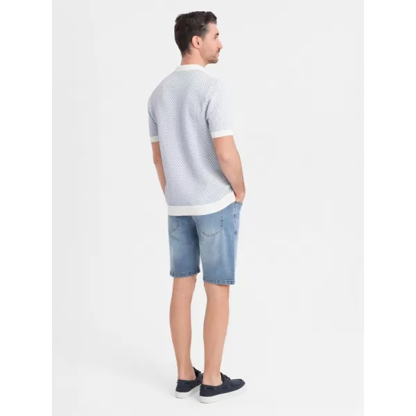  Pantaloni scurţi OMBRE OM-SRDS-0171 ALBASTRU DESCHIS 