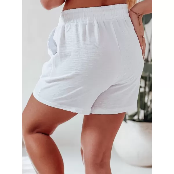  Pantaloni scurți pentru doamne DSTREET HOT VIBE SY0444 ALB 