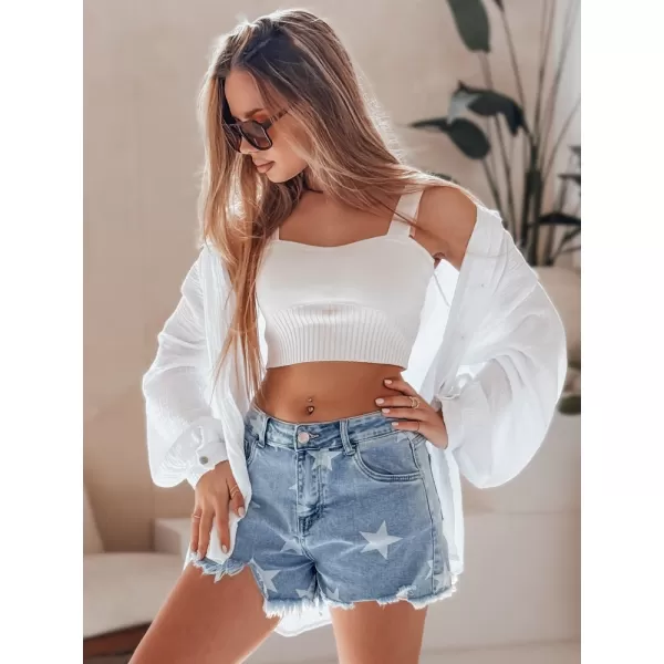  Pantaloni scurți pentru doamne DSTREET MOONSTAR SY0471 ALBASTRU 