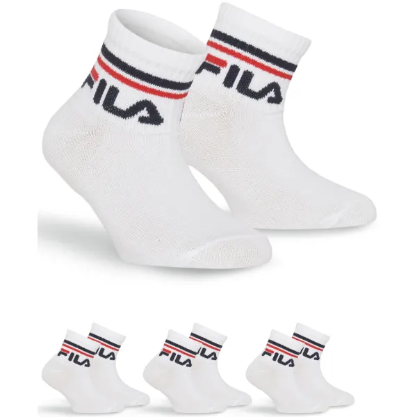 Șosete FILA JUNIOR QUARTE 3-PACK F8338 WHITE 