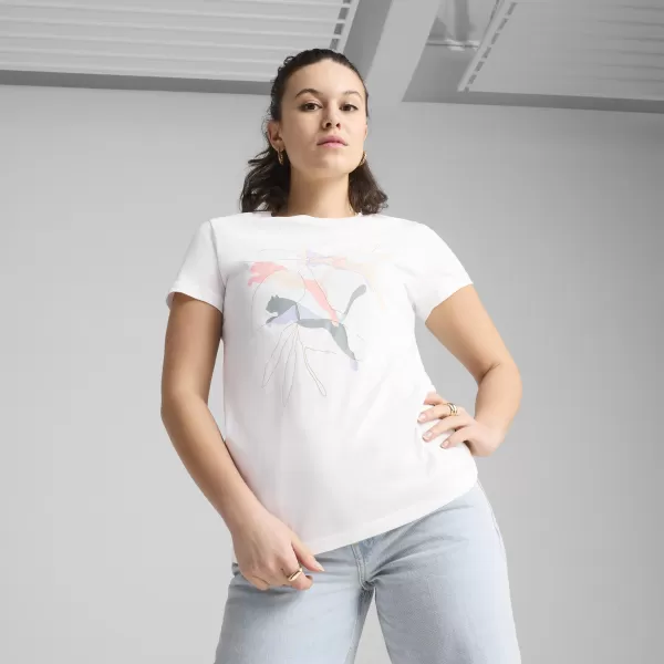  Cămaşă PUMA GRAPHICS BRANDED LEAF TEE 685082_02 PUMA ALB 