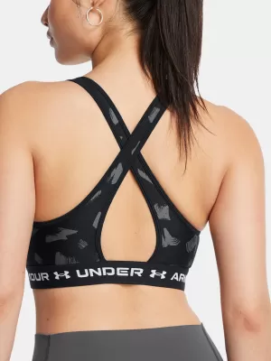 Sutien de damă UNDER ARMOUR CROSSBACK MID PRINT 1361042-009 NEGRU