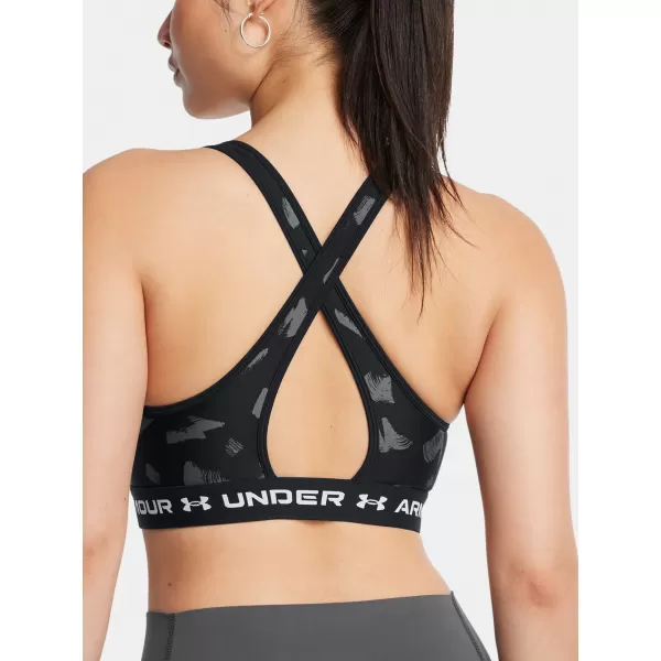  Sutien de damă UNDER ARMOUR CROSSBACK MID PRINT 1361042-009 NEGRU 