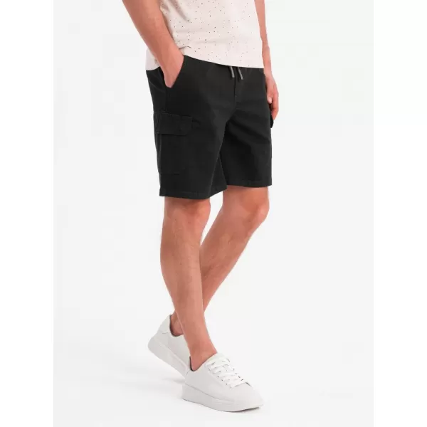  Pantaloni scurți pentru bărbați OMBRE OM-SRCG-0190 NEGRU 