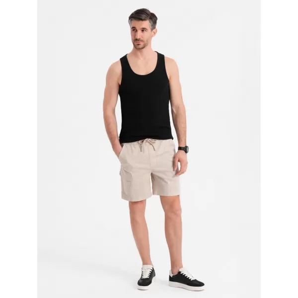  Pantaloni scurți pentru bărbați OMBRE OM-SRCG-0194 CREMĂ 