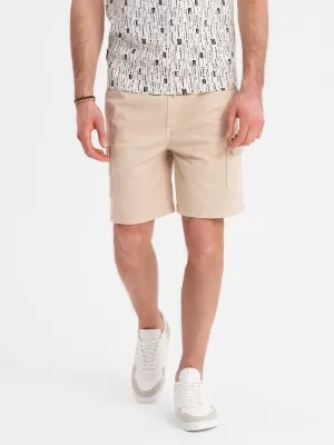 Pantaloni scurți pentru bărbați OMBRE OM-SRCG-0190 BEJ