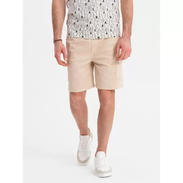 Pantaloni scurți pentru bărbați OMBRE OM-SRCG-0190 BEJ 