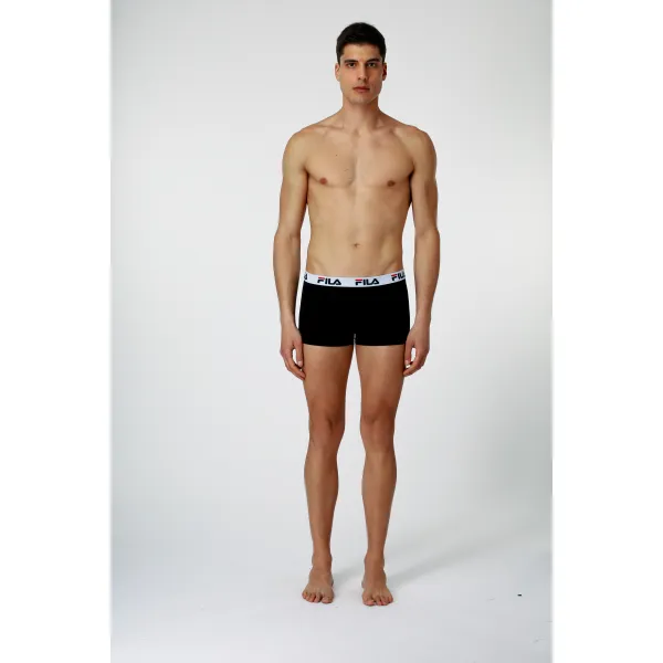  Boxeri pentru bărbați FILA MAN BOXER 2-PACK FU5016/2 BLACK 