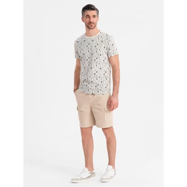  Pantaloni scurți pentru bărbați OMBRE OM-SRCG-0190 BEJ 