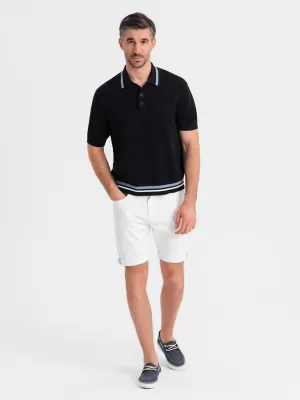 Pantaloni scurți pentru bărbați OMBRE OM-SRDS-0162 ALB