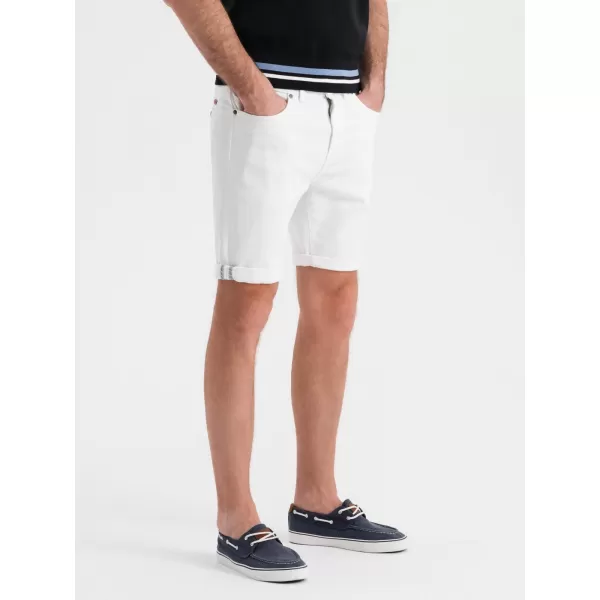  Pantaloni scurți pentru bărbați OMBRE OM-SRDS-0162 ALB 