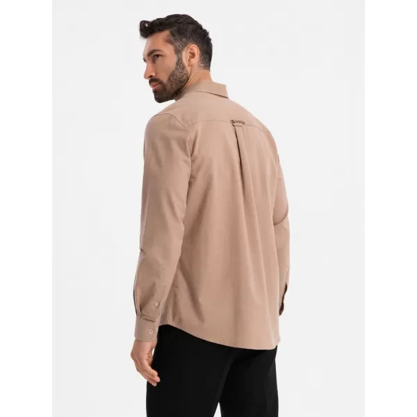  Cămaşă OMBRE OM-SHCS-0134 MARO DESCHIS 