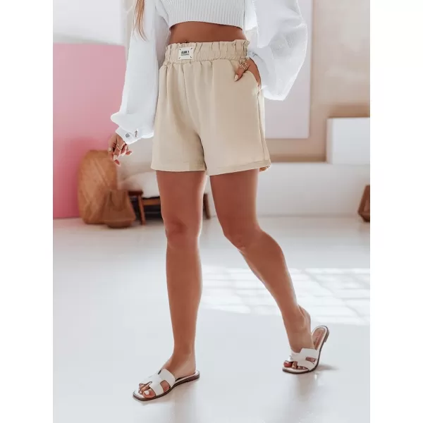  Pantaloni scurți pentru doamne DSTREET OWN STYLE SY0453 BEJ 