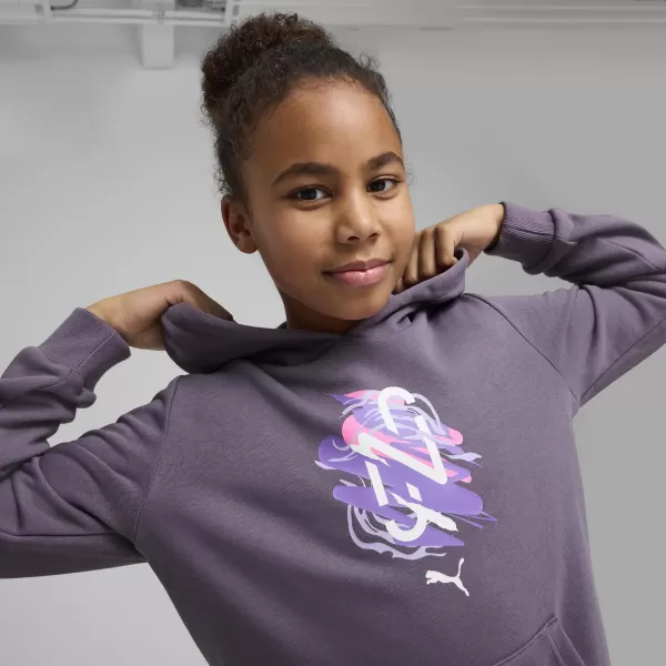  Panouri pentru bebeluși PUMA NEYMAR JR CREATIVITYHOODIEJR 660100_01 CĂRBUNE PURPURIU 