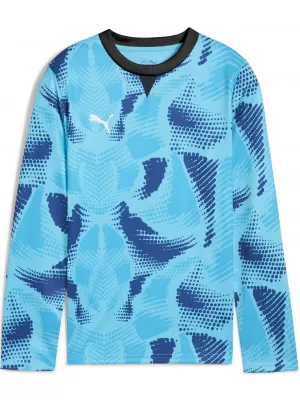 Jersey pentru copii PUMA TEAMTARGET GK LS JERSEY JR 706521_02 BRIGHT AQUA / AQUA BRIGHT / PUMA ALB