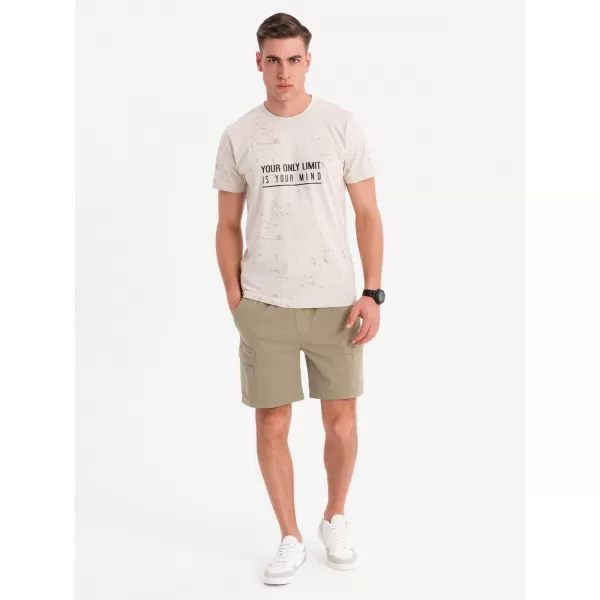  Pantaloni scurți pentru bărbați OMBRE OM-SRCG-0194 MĂSLIN UȘOR 