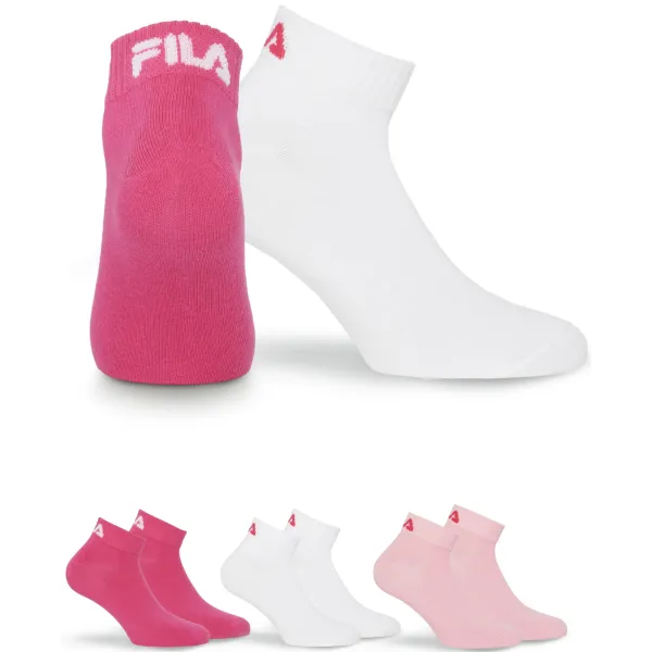  Șosete FILA QUARTER 3-PACK F9300 PINK PANTHER 